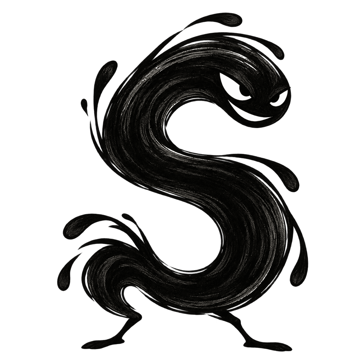 Sable, an ink creature shaped like S